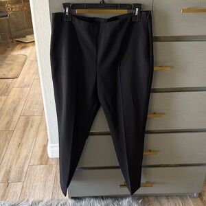 Akris Black Tailored Capris with Slim Taper